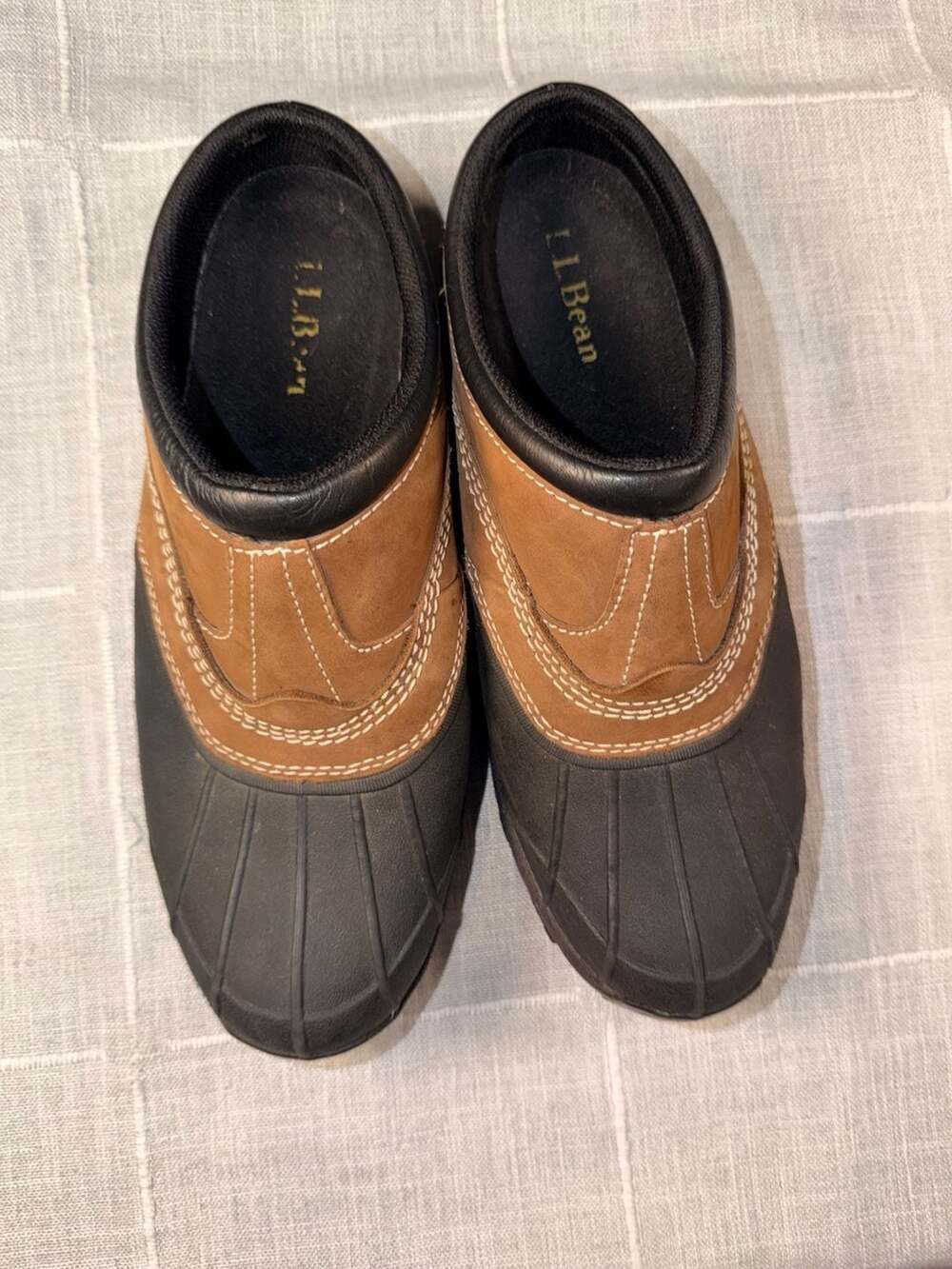 L.L.Bean Men’s Sz 10.5 Storm Chaser Shoes Slip-On Waterproof Rubber Moc Clogs - Picture 9 of 9